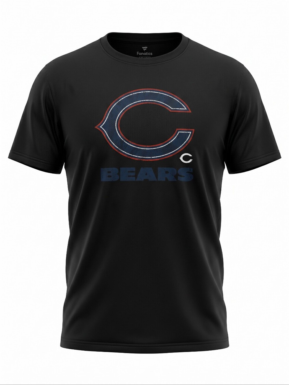 Fanatics Black Chicago Bears Graphic Tee NFL Vintage Football Size XL